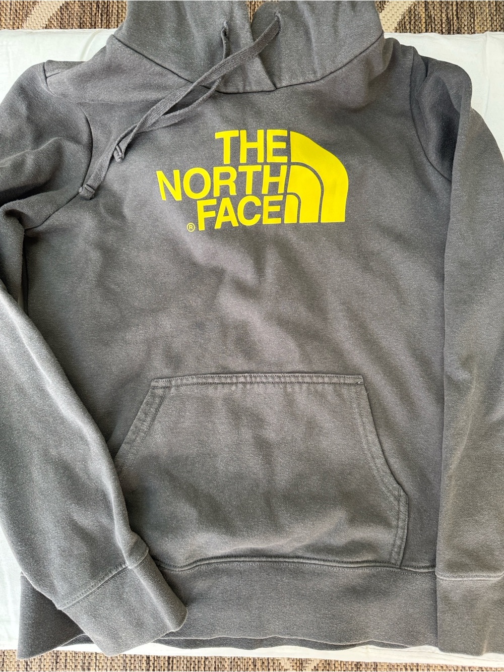 Women’s The North Face Gray Hoodie with Yellow Logo